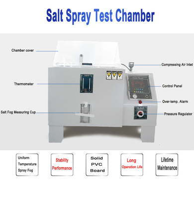 Câmara de pulverizador uniforme de sal da névoa do pulverizador da temperatura, manutenção fácil da máquina do pulverizador de sal